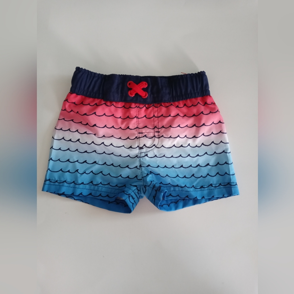 Cat & Jack Kids Swim Trunks - Red, Blue, White (NWOT)